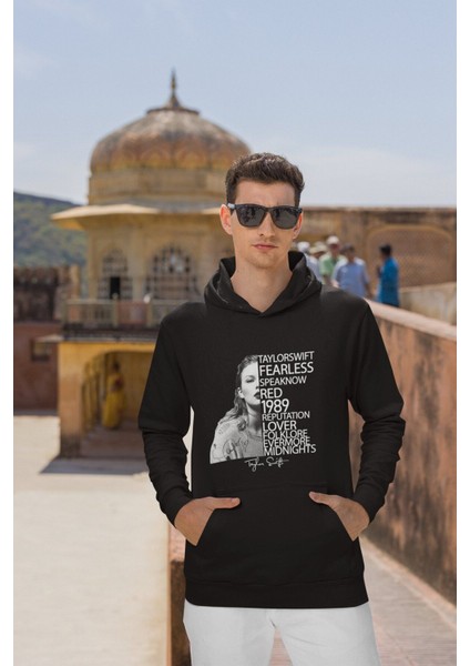 Cngz Shop Taylor Swift Albüm Isimleri Baskılı Kapüşonlu Sweatshirt,unisex Oversize Taylor Swift Baskılı Hoodie