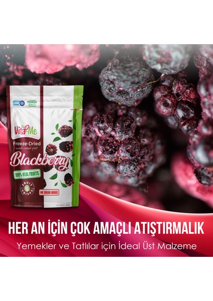Freeze Dried Blackberry 15 gr Dondurularak Kurutulmuş Çıtır Böğürtlen Atıştırmalık 3 Adet