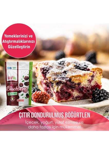 Freeze Dried Blackberry 15 gr Dondurularak Kurutulmuş Çıtır Böğürtlen Atıştırmalık 3 Adet