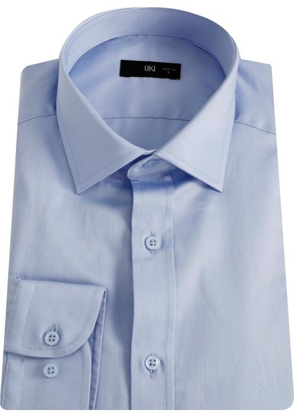 Mavi Slim Fit Uzun Kol Gömlek