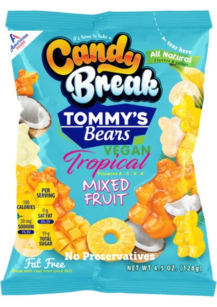 Tropical Jelibon 128 gr x12 Paket – Renkli ve Lezzetli Atıştırmalık