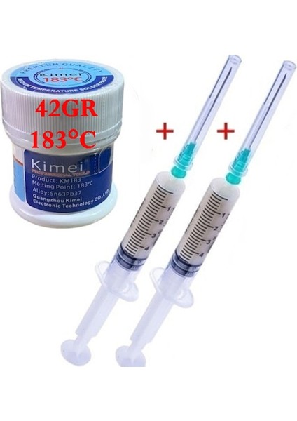 Soldering Wıre 63 Sn-37 Pb Kimei Sıvı Lehim 42 Gr. Flux Lehim Toplama Seti 2 in 1