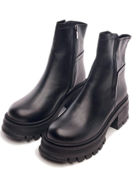 Deri Fermuarlı Kadın Bot fiyatları