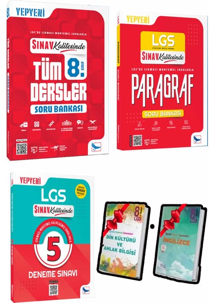 8. Sınıf Tüm Dersler Soru Bankası + Paragraf + Lgs Deneme Sınav Paketi