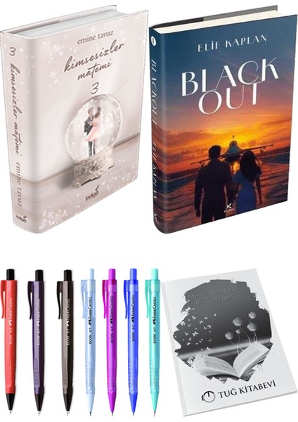 Blackout Ciltli ve Kimsesizler Matemi 3 Ciltli Emine Tavuz 2li Set + Hediyeli