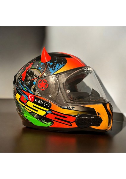 Motosiklet Kask Boynuzu Kırmızı 1 Adet modelleri