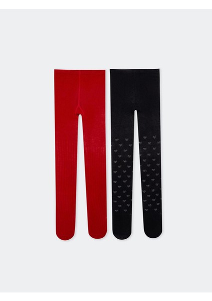 Lcw Baby Baskılı Kız Bebek Külotlu Çorap 2'li