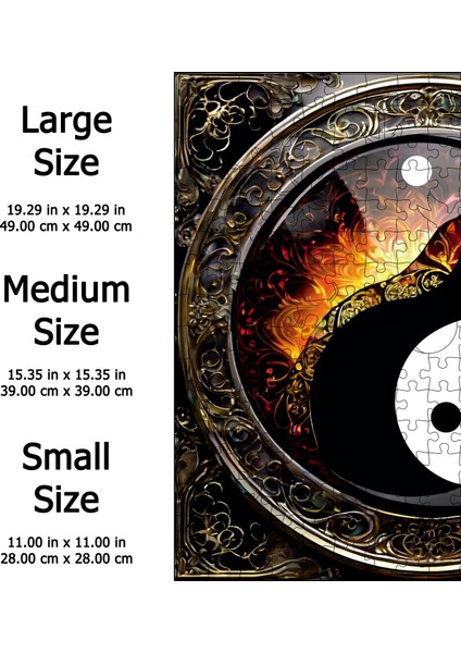 NG Puzzle Ying Yang Tasarımlı Özel Figürlü Ahşap Puzzle Yapboz Özel Ahşap Kutusunda