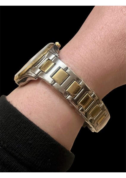 Silver&gold Çelik Kordon Kadın Kol Saat+Nazarlıklı Set fırsatları