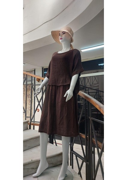 Italyan Müslin Keteni Üstü File Bluzlu Astarlı Tek Parça Elbise fırsatları