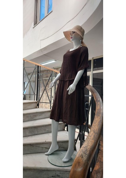 Italyan Müslin Keteni Üstü File Bluzlu Astarlı Tek Parça Elbise indirimleri