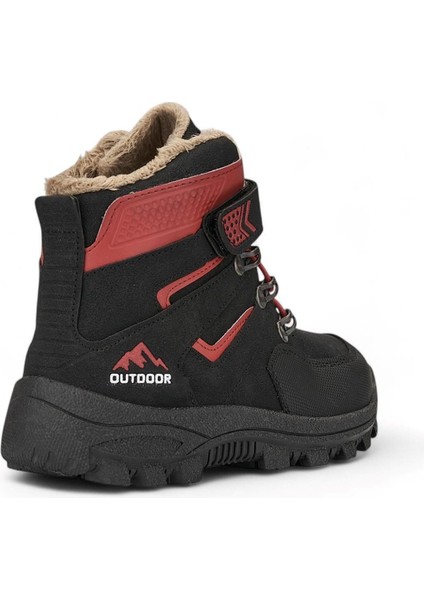 Erkek Çocuk Kürklü Cırt Cırtlı Soğuk Geçirmez Kışlık Outdoor Trekking Çocuk Bot 26-35 fırsatları