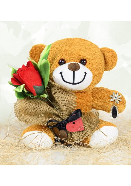 Peluşçu Dayı Elinde Gül Tutan Sevimli Hayvanlar