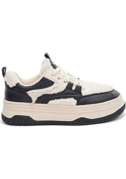 Bağcıklı Comfort Kürklü Kadın Sneaker