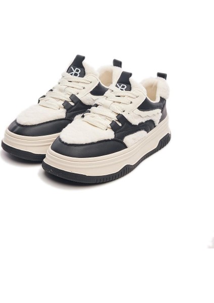 Bağcıklı Comfort Kürklü Kadın Sneaker