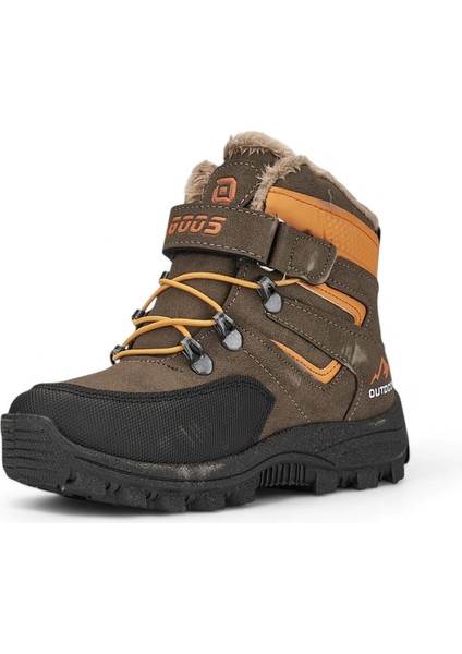 Erkek Çocuk Kürklü Cırt Cırtlı Soğuk Geçirmez Kışlık Outdoor Trekking Çocuk Bot 26-35 fiyatları