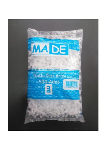 Ma-De Oluklu Derz Artısı 3 mm 5 Paket