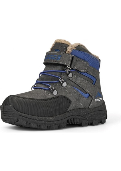 Erkek Çocuk Kürklü Cırt Cırtlı Soğuk Geçirmez Kışlık Outdoor Trekking Çocuk Bot 26-35 fırsatları