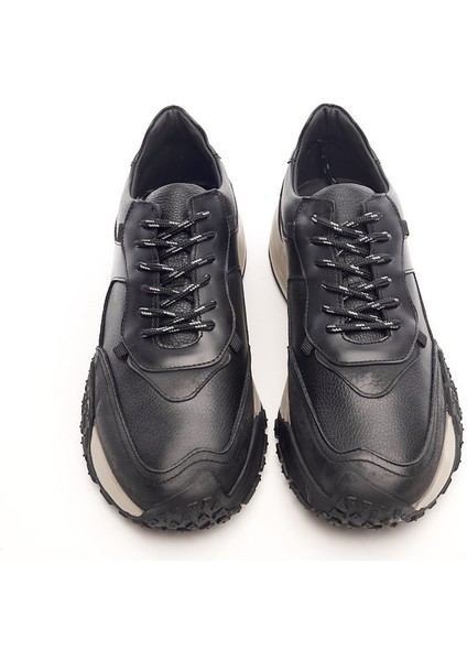 Bağcıklı Deri Erkek Sneaker