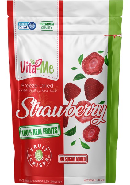 Freeze Dried Strawberry 15 gr Dondurularak Kurutulmuş Çıtır Çilek Atıştırmalık