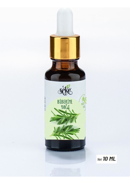 Saf Biberiye Yağı Damlalıklı Cam Şişe 10 ml