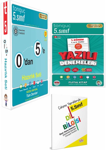 0 Dan 5 E Tüm Dersler Konu Anlatımı 1. Dönem Yazılı Denemeleri