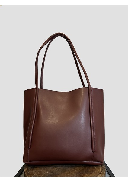 25464 - Ön Cepli Yavrulu Shopper Kadın Omuz Çantası