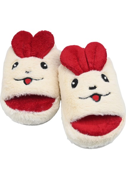 Eva Taban Comfortline Kaydırmaz Halı Terliği Kürklü Sevimli Tavşan Figürlü Üşümeyen Ayaklar Kadın Terlik