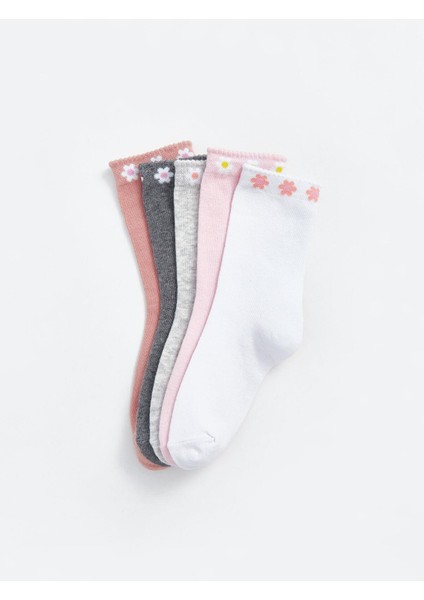 Kids Çiçekli Kız Çocuk Soket Çorap 5'li fiyatları