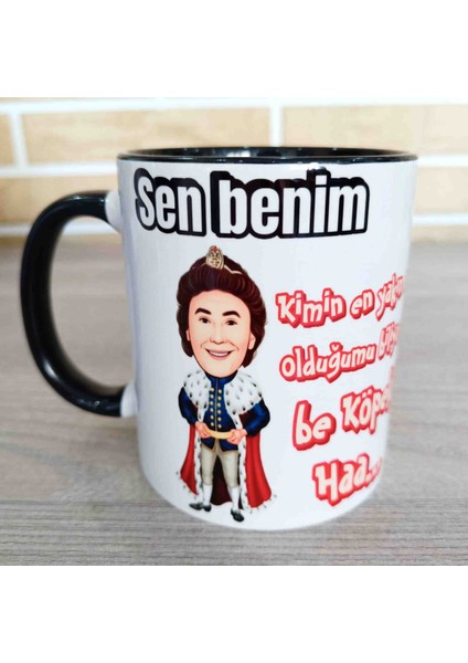 Prens, Sen Benim Kimin En Yakın Arkadaşı Olduğumu Biliyormusun Köpek Tasarım Porselen Kupa