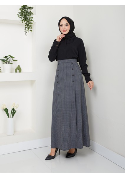 Mevsimlik Kışlık Kadın Uzun Kumaş Etek 52007