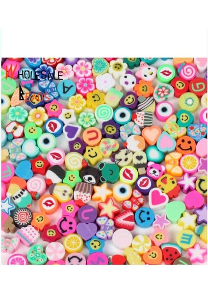 100 Adet Karışık Model Fimo Boncuk