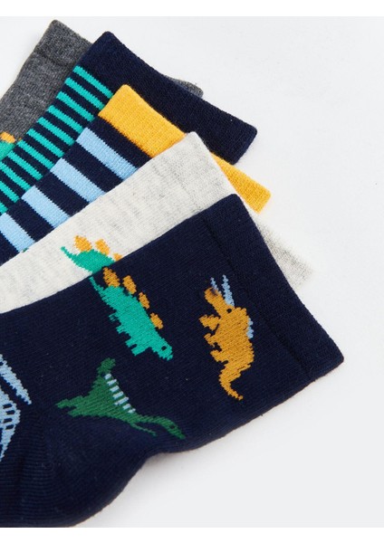 Lcw Kids Desenli Erkek Çocuk Soket Çorap 5'li modelleri