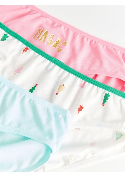 Yılbaşı Temalı Pamuklu Kız Çocuk Külot 3'lü fiyatları