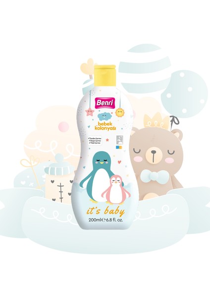 Bebek Kolonyası 200 ml - Bebek Losyonu 200 ml 2li Set