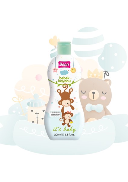Bebek Kolonyası 200 ml - Bebek Losyonu 200 ml 2li Set