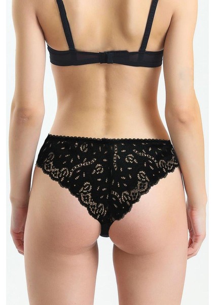 793 Kadın Önü Kumaş Arkası Dantel Külot-Siyah fiyatları