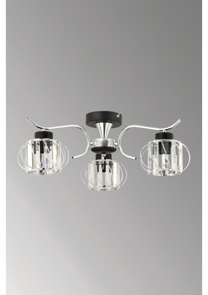 Silva 3 Lü Modern (Kristal Taşlı) Salon Yatak Odası Mutfak Genç Odası Avize