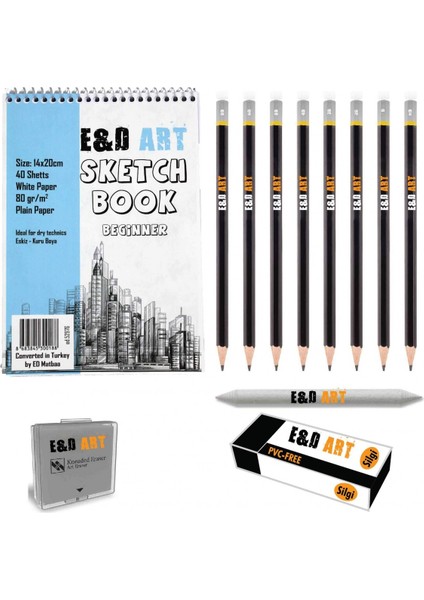 Sanatsal Eskiz Başlangıç Seti (E&d Art Beginner + 8 Derec