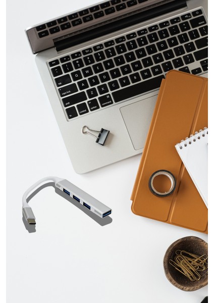 Hızlı ve Çoklu Bağlantı Çözümü Pratik USB To Type-C 4 Port Çoğaltıcı Uyumlu