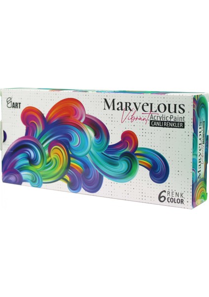 Marvelous 6x60ml Akrilik Boya Canlı Renkler Set / ed.5526