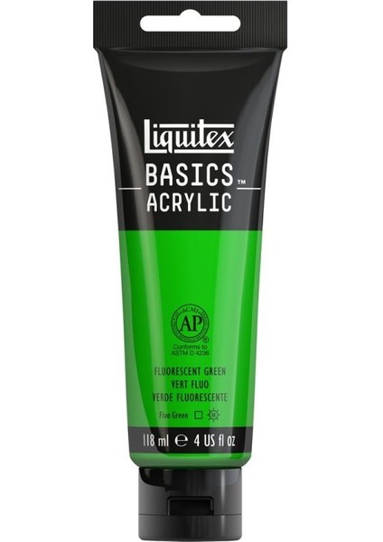 Basics Acrylic 118ML Akrilik Boya Fluorescent Green 985