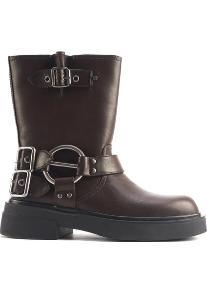 Nine West Cappa 4Pr Kahverengi Kadın Biker Bot