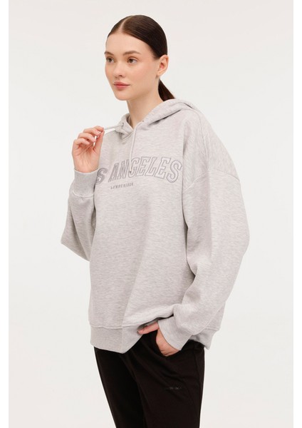 Wl Ivory 17SS350 4pr Grı Melanj Kadın Sweatshirt