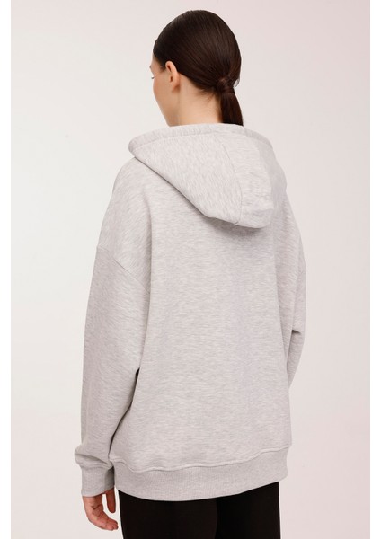 Wl Ivory 17SS350 4pr Grı Melanj Kadın Sweatshirt