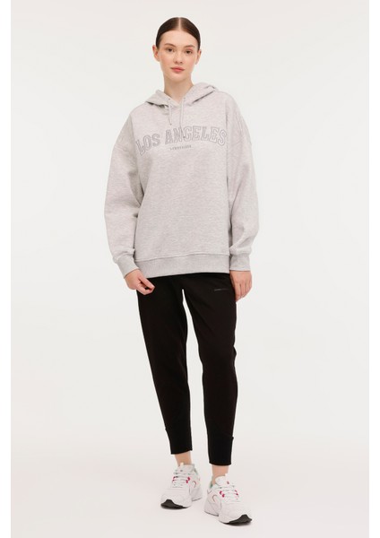 Wl Ivory 17SS350 4pr Grı Melanj Kadın Sweatshirt