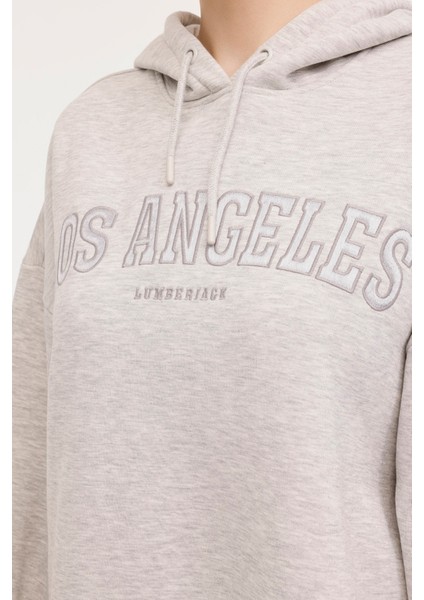 Wl Ivory 17SS350 4pr Grı Melanj Kadın Sweatshirt