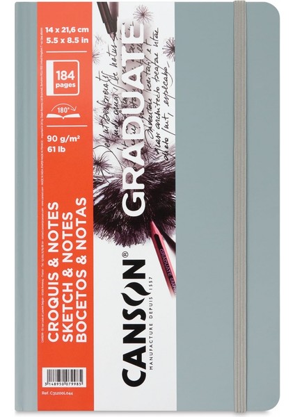 Graduate Sketch & Notes 14x21.6cm 90gr 92yp Ciltli Eskiz D