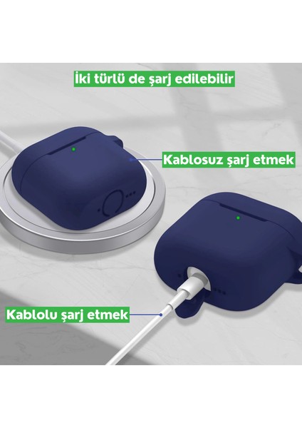 Airpods 4. Nesil Uyumlu Premium Silikon High Quality Kulaklık Kılıfı (2.5 mm Kalınlık)