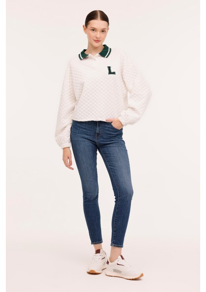 Wl Lıdra 16GF955 4pr Ekru Kadın Sweatshirt